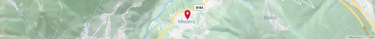 Kartendarstellung des Standorts für Apotheke zur Serles in 6142 Mieders
